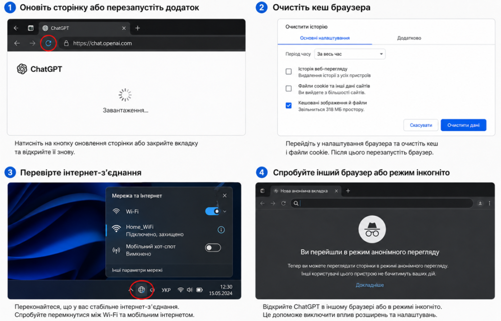 що робити якщо ChatGPT не працює